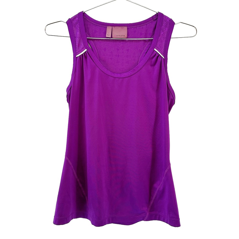ATHLETA‎ Lace Racerback Performance Training Tank Top • Small • purple, pink